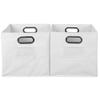 Niche Cubo Set of 2 Foldable Fabric Storage Bin with Label Holder- White view 3