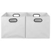 Niche Cubo Set of 2 Foldable Fabric Storage Bin with Label Holder- White view 4