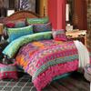 ABREEZE 3Pcs Bohemia Retro Bedding Ethnic Vintage Floral Duvet Cover Boho Bedding 100% Brushed Cotton Bedding Sets Damask Paisley Coloful Mandala Down Comforter Cover,King view 1