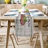 Futuregrace Modern Linen Table Runner Merry Christmas Retro Car Decortaive Table Runners for Wedding Kitchen Dressers Thanksgiving Christmas Halloween Parties Heat Resistant 13x90 Inch view 2