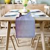 Modern Linen Table Runner Small Mountain Sunset Purple Sky Panda Moon Balloon Decortaive Table Runners for Wedding Kitchen Dressers Thanksgiving Christmas Halloween Parties Heat Resistant 16x72 Inch view 2