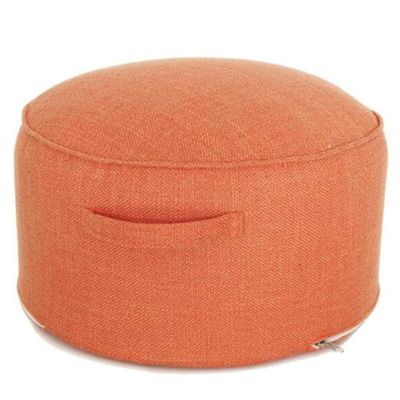 LONGSAND Floor Sitting Cushion Footstool 15.7" Round Seating Sofa Pouf Foot Leg Rest Step Stool Ottoman Pillow Chair with Removable Cover for Bedroom Living Room Office,I