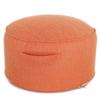 LONGSAND Floor Sitting Cushion Footstool 15.7" Round Seating Sofa Pouf Foot Leg Rest Step Stool Ottoman Pillow Chair with Removable Cover for Bedroom Living Room Office,I view 1