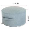 LONGSAND Floor Sitting Cushion Footstool 15.7" Round Seating Sofa Pouf Foot Leg Rest Step Stool Ottoman Pillow Chair with Removable Cover for Bedroom Living Room Office,I view 2