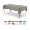 Silver Disposable Plastic Tablecloth for Rectangle Tables (12 Pack) Premium Decorative Table Cloths for Parties, Events & Weddings, Indoors & Outdoors, 54 x 108 inches, Plastic Table Cover view 1