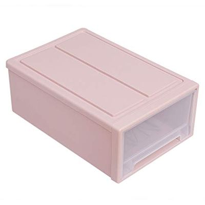 VALINK Pull Out Drawer Type Shoe Box Transparent Plastic Shoe Storage Box, Stackable Shoe Rack, Clear Shoe Holder, Clear Shoe Organiser Storage Container, Shoe Chests for Ladies Women/Men