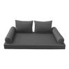 Prolinemax Style 1 - Mattress & Pillow Bolster Cushion for Outdoor Indoor Daybed Porch Swing Bed Contrast Trim Full Size AD003 | Covers ONLY | view 2