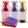 Shintop Organza Wine Bags 750ML, 14 1/3 x 6 1/3 inches Wine Bottle Gift Bags with Drawstring for Wedding Birthday Party Festival Gift Favors (3 Colors, 30pcs) view 1