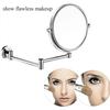 FOGUO Wall Mounted Makeup Mirror, Magnifying Wall Bathroom Mirror, Two-Sided Extendable, 360 Degree Swivel, Stainless Steel, for Bathroom, 8 in view 2