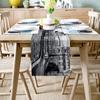 Modern Linen Table Runner Red Sports Car Paris Street Abstract Architecture Decortaive Table Runners for Wedding Kitchen Dressers Thanksgiving Christmas Halloween Parties Heat Resistant 14x72 Inch view 2