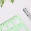 Clear Geometric Drawings Template Ruler,Plastic Circles Squares Hexagons Triangle Template Ruler Stencil Engineers Drawing Tool Office School Supplies Ideal Gift for Office, Classroom, Home view 3