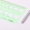 Clear Geometric Drawings Template Ruler,Plastic Circles Squares Hexagons Triangle Template Ruler Stencil Engineers Drawing Tool Office School Supplies Ideal Gift for Office, Classroom, Home view 4