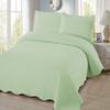 3 Piece Pre-Washed Solid Bedspread (SAGE, King) view 1
