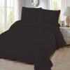 3 Piece Pre-Washed Solid Bedspread (Black, Cal-King) view 1
