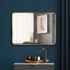 23.6 X 31.5 Large Gold Framed Modern Wall Mirror Rectangle Decorative Hanging Mirror with Complete Kit for Bathroom/Bedroom/Wardrobe view 1