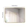 23.6 X 31.5 Large Gold Framed Modern Wall Mirror Rectangle Decorative Hanging Mirror with Complete Kit for Bathroom/Bedroom/Wardrobe view 2