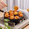 12 Holes Takoyaki Pan, Non stick takoyaki maker with Handle Aluminum Octopus Ball Pancake Maker for Pancake Balls, Round Pancakes view 4