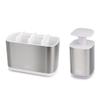 Joseph Joseph Bathroom Beauties 2-Piece Bathroom Sink Set with Toothbrush Holder and Soap Pump, Stainless Steel view 1