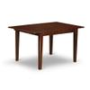 East West Furniture MLFL3-MAH-18 3 Piece Dining Table Set Contains a Rectangle Dinner Table with Butterfly Leaf and 2 Brown Linen Linen Fabric Upholstered Chairs, 36x54 Inch, Mahogany view 3