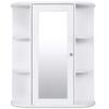 LHONE Bathroom Wall Mount Cabinets Shelf Organizer with Single Glass Door Bathroom Medicine Cabinet Storage 6.5" Deep, 2 Tier Inner Shelves view 1