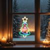 LED Neon Lighted Christmas Tree Wall or Window Decoration - 15" view 2