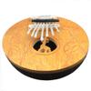 6" Brown and Silver Kalimba with Hand-Carved Giraffe Design view 1