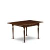 East West Furniture MZGA5-MAH-32 5 Piece Dining Set Includes a Rectangle Dining Room Table with Dropleaf and 4 Light Beige Linen Fabric Upholstered Parson Chairs, 36x54 Inch, Mahogany view 3