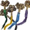 9" Maracas with Chachaus Seed and Sisal Whisk view 1