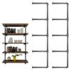 Niubid 48'' x 12'' Malleable Cast Iron Pipe Shelves, 5 Tier, Vintage Industrial Wall Mount DIY Open Storage Rack, Bookshelf Shelving Unit, Shelf Shelves, Home Improvement Kitchen Shelves view 1