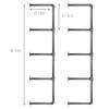 Niubid 48'' x 12'' Malleable Cast Iron Pipe Shelves, 5 Tier, Vintage Industrial Wall Mount DIY Open Storage Rack, Bookshelf Shelving Unit, Shelf Shelves, Home Improvement Kitchen Shelves view 3