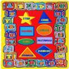 champion rugs Kids/Classroom Area Rug. ABCs Alphabet. Blocks. Shapes Triangle Square Rectangle. Educational. Fun. Non-Slip Gel Back. Bright Colorful Vibrant Colors (8 Feet X 10 Feet) view 2