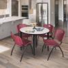Regency Kahlo Tapered Breakroom Table, 36", Maple/Black view 2