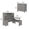 Bush Home Somerset 72W 3 Position Sit to Stand L Shaped Desk with Hutch and File Cabinet in Platinum Gray view 3