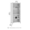 Bush Home Somerset 5 Shelf Bookcase in White, Tall Bookshelf, Large Book Shelf for Living Room, Home Office, or Entryway view 3