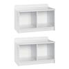 ClosetMaid Cubeical 149400 Heavy Duty Wood 2-Cube Storage Bench, White (2 Pack) view 1