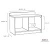 ClosetMaid Cubeical 149400 Heavy Duty Wood 2-Cube Storage Bench, White (2 Pack) view 3