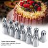 13 Pcs Cake Nozzle, Stainless Steel Piping Tips Nozzle for Frosting Cookie Cupcake Cake Decorating view 4