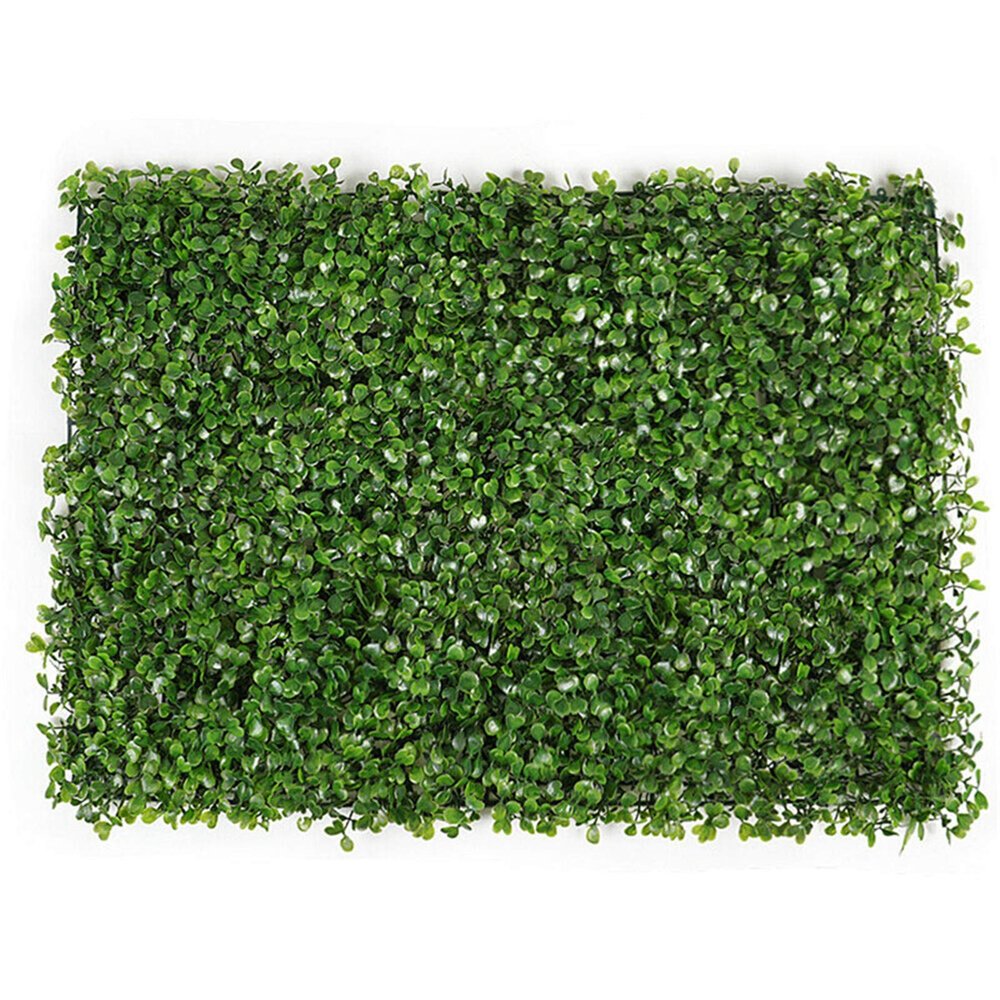 2/6/12 Plant Artificial Mat Greenery Wall Hedge Grass Fence Foliage Panel Decor (2 pcs)
