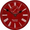 Alston Walston Red Large Wall Clock,| Ultra Quiet Quartz Mechanism | Hand Made in USA | Rustic Home Dcor | Beautiful Crisp Lasting Color | Comes in 8 Sizes | 24-Inch view 1
