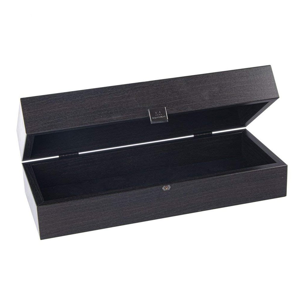 Wooden Black Wine Box - Luxury Carrying or Gift Case - Stylish Gift Box