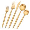 Bettlife Matte Gold Silverware Set Stainless Steel Satin Finish Flatware Cutlery Set for 4, 20-Piece Spoons and Forks Kitchen Utensil Set, Dishwasher Safe (Matte Gold, 20 P) view 1