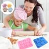 2 Pack Silicone Puppy Paw Print & Dog Bone Shaped Chocolate Molds,with 2 Pieces Graduated Clear Liquid Droppers,8-Cavity, Reusable Ice Trays Baking Cookies Candy Moulds view 4