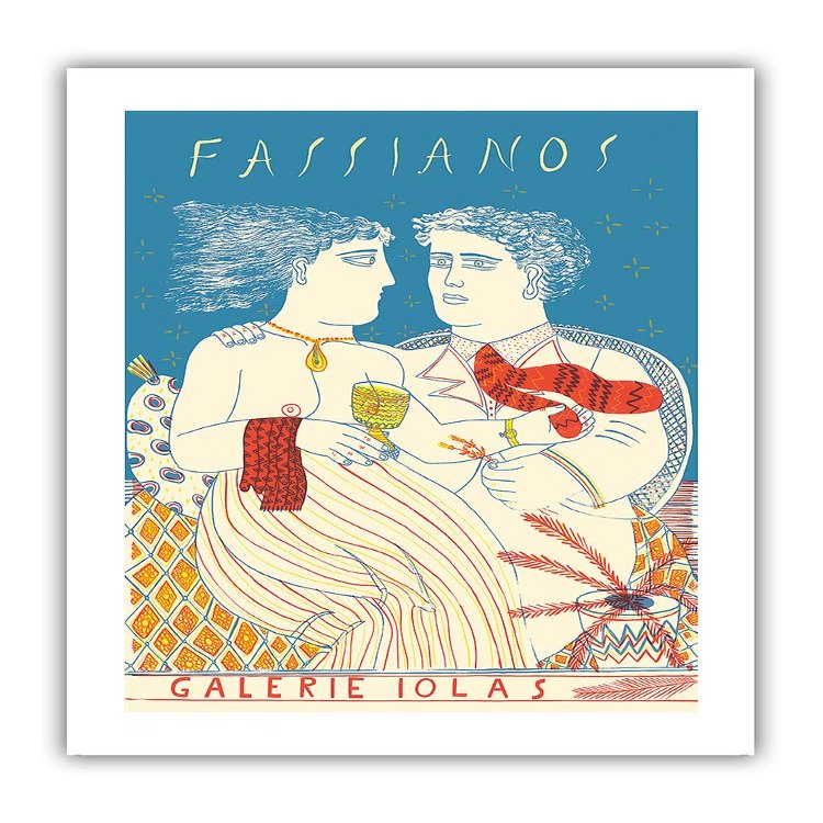Greek Painter Fassianos Expo - Galerie Iolas - Vintage Art Exhibition Poster by Alekos Fassianos c.1975 - Bamboo Fine Art 290gsm Paper Print (Unframed) 24x32in