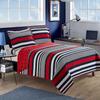 All American Collection 2pc Modern Contemporary Soft Comfy Bedroom Bedspread Quilt Set (Red/Navy, Twin) view 1
