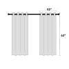 100% Blackout Curtains Primitive Linen Textured Curtain Drapes for Bedroom Full Light Blocking Window Curtains Draperies for Living Burlap Fabric Soft with White Liner (52"W x 63"L, Light Grey) view 2