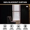 100% Blackout Curtains Primitive Linen Textured Curtain Drapes for Bedroom Full Light Blocking Window Curtains Draperies for Living Burlap Fabric Soft with White Liner (52"W x 95"L, Grey) view 3