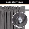 100% Blackout Curtains Primitive Linen Textured Curtain Drapes for Bedroom Full Light Blocking Window Curtains Draperies for Living Burlap Fabric Soft with White Liner (52"W x 95"L, Grey) view 4