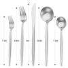 Bettlife Matte Silver Silverware Set, Stainless Steel Satin Finish, Flatware Cutlery Set for 4, 20-Piece Spoons and Forks Kitchen Utensil Set, Dishwasher Safe (Matte Silver, 20 P) view 2