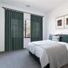 Frelement Pinch Pleat Texture Linen Curtains Energy Saving Sun Blocking Drapes for Sliding Glass Door, Kitchen Windows, Everglade Teal, 52" W x 96" L, 1 Panel view 2