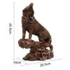 ANWUYANG 1pcs Retro Wolf Statue Ornaments, Resin Wolf Sculpture Artificial Animal Crafts, Figurines Decoration for Home/Shop/Office 29.51945.5cm view 2